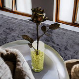 Бронзовый сувенир "Роза в стакане"
