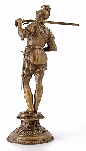 Бронзовая композиция "Швейцарец" (правый) купить с доставкой Бронзовая композиция "Швейцарец" (правый)